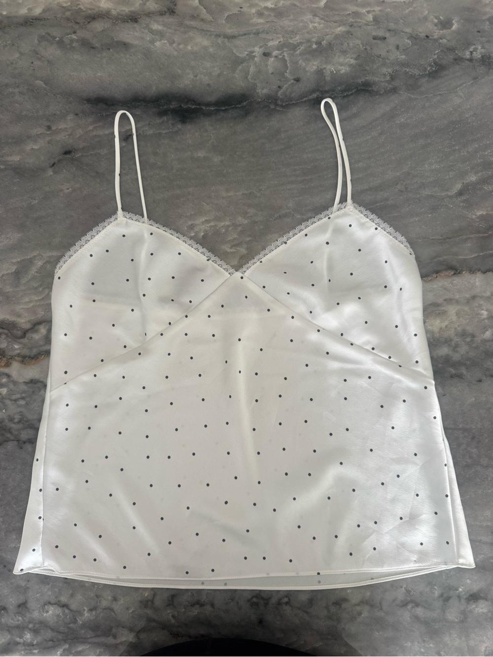 Vince Silk Polka Dot Cami Top